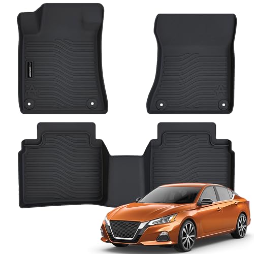 All Weather Floor Mat Fit for Nissan Altima 2019-2025 2026 S/SV/SR/SL/Platinum All Model TPE Liners Altima Accessories All Season Guard Odorless Anti-Slip Liner Black - size: 4) altima|2019-2025|floor mats