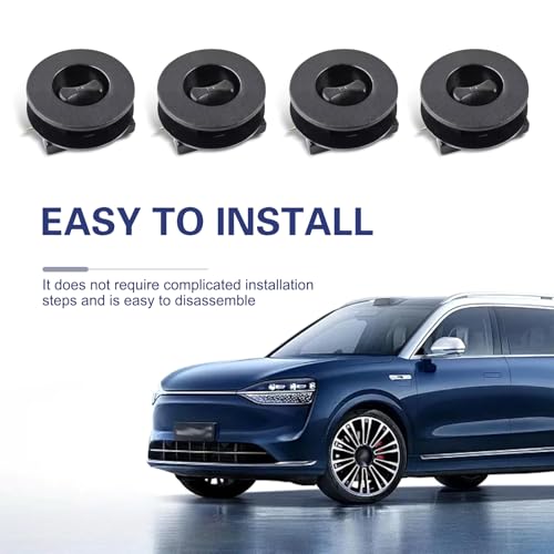 WZP 4PCS Car Carpet Fixing Clips, Plastic Interior Floor Mat Fasteners, Auto Carpet Retainers, Non-Slip Car Mat Fixation Clamps, Universal for Most Vehicles (Black)