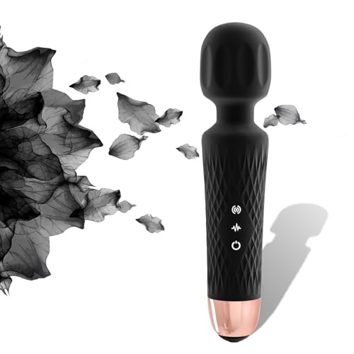 Niclove The Upgraded 3-in-1 Personal Massager – 3H Powerful Vibration, Quiet & Waterproof – 20 Modes 8 Speeds Muscle Therapy Stick for Deep Tissue, Sports Recovery, Cordless & Travel Friendly (Black) - color: Black