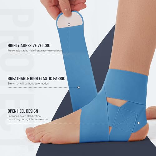 Ultra Thin Ankle Wraps Ankle Brace for Men ＆ Women, Adjustable Ankle Straps for Arch, Sprained Foot, Tendinitis, Football, Basketball, Running（Royal Blue, Pack of 1） - color: Royal Blue, size: Pack of 1