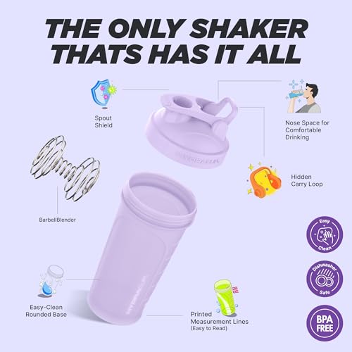 Hydra Cup 6 Pack 28 oz Protein Shaker Bottles for Protein Mixes with Whisk Ball, Leak-Proof Shaker Cups for Protein Shakes, BPA-Free with Carry Handle - color: Tropical Colors