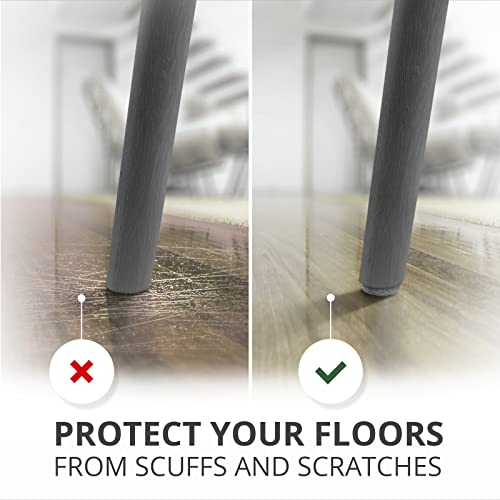 Felt Furniture Pads X-PROTECTOR - 48 Premium Felt Pads Floor Protector - Chair Felts Pads for Furniture Feet Wood Floors - Best Furniture Pads for Hardwood Floors - Protect Your Hard Floors! (Grey) - size: 48 PCS 1" Grey, Round