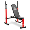 Marcy Deluxe Olympic Weight Bench with Adjustable Back & Bar Catch & Optional Arm Curl, Leg Developer, Lat Tower Attachments (Sold Separately), Personal Home Gym for Strength Training, Weightlifting - color: Standard Bench MWB-5511