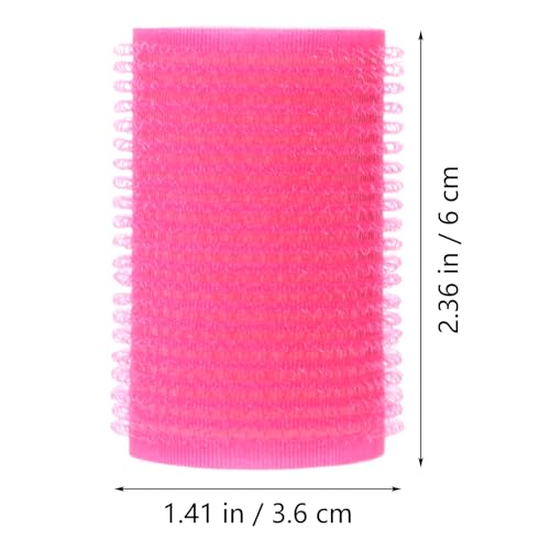 Uonlytech 8Pcs Hair Sponge Curlers Hair Rollers Set Self Grip Foam Hair Rollers Hairdressing Tools for Women Girls Long Hair, Rose Red