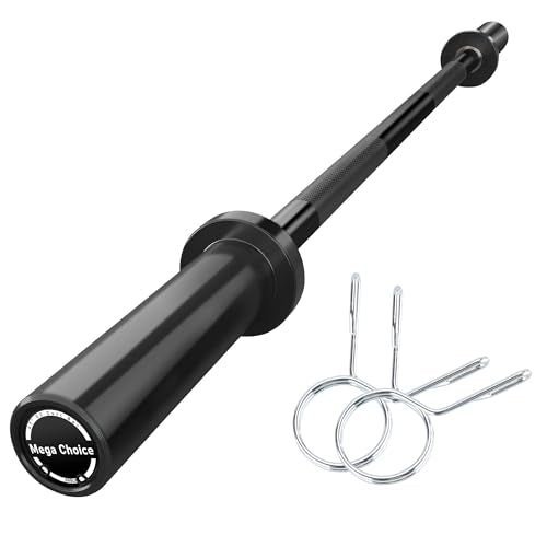 7FT/4 ft Home Gym Barbell Bar – 700LB/1500LB/500LB Capacity, Anti-Slip Knurling, Solid Steel, for Weightlifting, Strength Training - color: Black, size: 4FT-Straight Bar