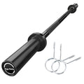 7FT/4 ft Home Gym Barbell Bar – 700LB/1500LB/500LB Capacity, Anti-Slip Knurling, Solid Steel, for Weightlifting, Strength Training - color: Black, size: 4FT-Straight Bar