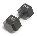 Marcy Cast Iron Hex Dumbbells Collection - Available size from 3-lb to 100-lb, SOLD INDIVIDUALLY - style: 80lbs