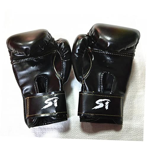 Kids Boxing Gloves: Toddler Boxing Training Gloves for Boys Ages 3-8 PU Leather Punching Bag Mitts for Kickboxing Muay Thai, Sparring Equipment for Children Beginner, Black