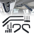 4PCS Aluminum Grab Handles Kit Compatible with 2007-2018 Jeep JK JKU, Black | Heavy-Duty Roll Bar, Rust-Resistant, Non-Slip, Easy to Install - color: Black