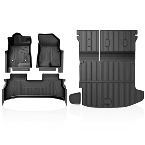 TTX LIGHTING Floor Mats & Cargo & Backrest Mat for 2024-2026 Chevy Trax | Custom Fit 1st and 2rd Row Car Mats, All Weather Cargo Tray Interior Accessories for Chevrolet Trax LS/1RS/LT/2RS/ACTIV - style: Floor & Cargo Liner & Seatback Mats