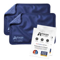 Medium Flexible Gel Ice Packs Reusable - Hot and Cold Soft Ice Packs for Injuries Reusable for Ankle, Arm, Foot, Leg, Back Pain Relief - 8" x 12" - 2PK - Blue - size: Medium (2 pack), style: Blue