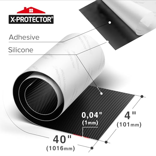 X-Protector Non Slip Pad - 1 Black Roll, 40 x 4 - Premium Silicone Feet to Keep Furniture from Sliding - Non Slip Floor Protectors for Furniture and Appliances - Forget About Sliding Objects! - size: 1 PC 40 x 4 inch (Black Silicone)