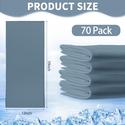 Honoson Cooling Towel Bulk - Neck & Face Cool Chilly Towels Microfiber Breathable Sport Sweat Rag for Gym, Yoga, Travel, Camping, Running, Outdoor - color: Haze Blue, size: 32"x12"