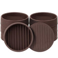 Non Slip Furniture Pads, 3"x3" Round Rubber Furniture Caster Cups Anti-Sliding Bed Stopper, Anti Grippers Floor Protectors for Furniture Bed, Couch, Chair Leg (Brown, 8 Pack) - size: 3" x 3" (Set of 8)-Round