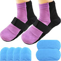Reusable Cold Therapy Socks, Gel Ice Pack for Feet Heels Injuries Swelling, Hot and Cold Therapy Socks for Plantar Fasciitis Neuropathy Chemotherapy Pain Relief for Foot Ankle (Purple) - color: Purple