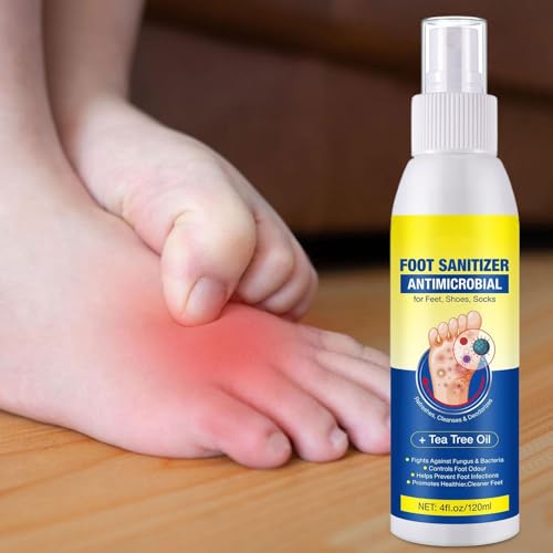Foot Socks Odor Removal Spray, Helps Extend Shoe Lifespan, 120ml, Natural Foot Spray, Shoe Deodorizer, Easy To Apply, For Women Men Adult Post-Workout Travel Home Athlete Gym School