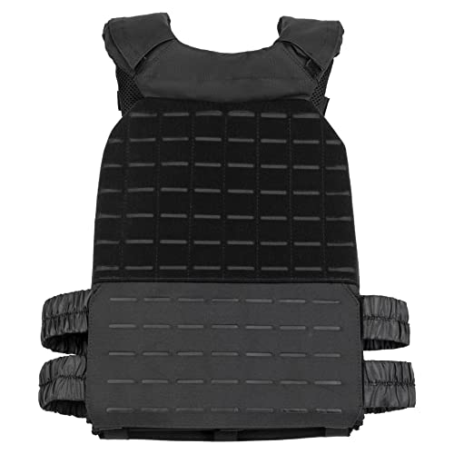 Wolf Tactical Adjustable Weighted Vest for Men & Women - Rucking, Workout, Running, Walking & CrossFit Weight Vest for Strength Training & Fitness - color: Black