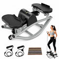 Rock Stepper Side to Side Portable Lateral Rocking Stepper with Digital Display and Non-Slip Mat Mini Steppers for Exercise at Home - color: Black