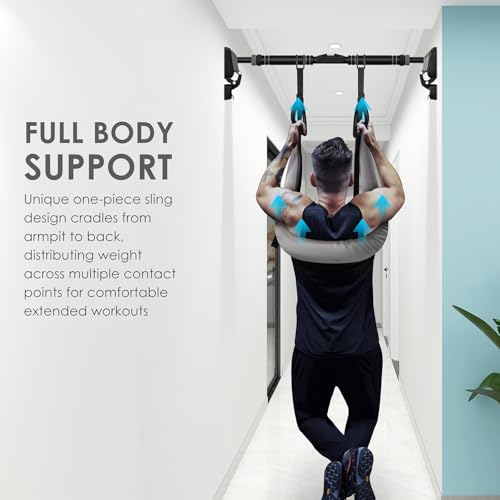 Hanging Ab Straps with Door Anchor & Pull up bar Hook, Abs Pecs Biceps Core Workout Sling, Full Body Support System for Home Gym