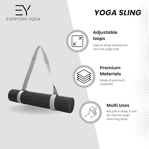 Everyday Yoga Premium Yoga Mat Bag, Multi Pockets, Adjustable Strap, Travel Gym Bag, Mat Carrier