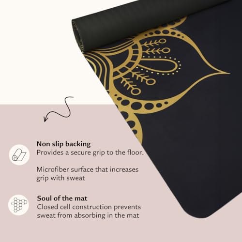 Shakti Warrior Sahasrara Yoga Mat - Artist Designed, Premium Printed mats, Non Slip, Great for Regular & Hot Yoga, Pilates and Workout (72 inch x 24 inch x 6mm Thick)