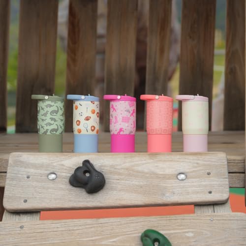 HydroJug Sport 14 oz Insulated Kids Water Bottle with Straw, Daisy Checkers - color: Daisy Checkers, size: 14oz