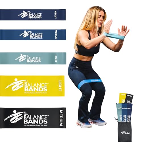 Resistance Bands – Exercise & Loop Stretch Bands for Working Out, Physical Therapy & Home Gym – 100% Natural Latex, Free Workout Videos – Co-Owned by Caroline Marks