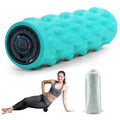 Vibrating Foam Roller,Electric Deep Tissue Massage Roller for Muscle Recovery & Back Pain Relief,4-Speed High Intensity Trigger Point Foam Roller with Carry Bag,Rechargeable Yoga Fitness Roller Blue - color: Blue