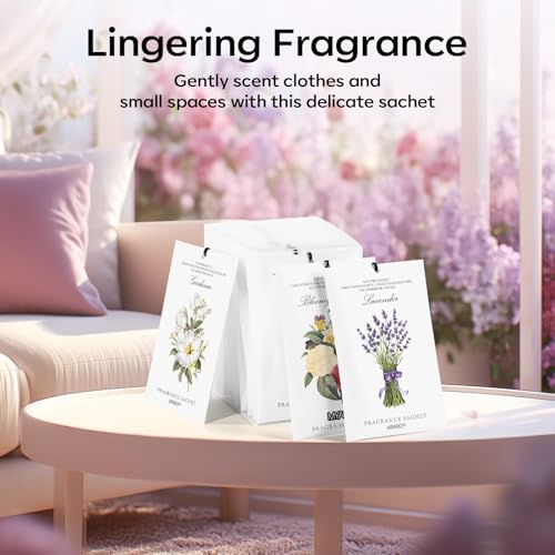 MYARO 12 Packs Scented Sachets for Drawer and Closet, Long-Lasting Potpourri Bags Closet Air Freshener Home Fragrance Sachet 3 Scents Options- Lavender, Bloomy Flower, Gardenia - color: Lavender Gardenia Jasmine