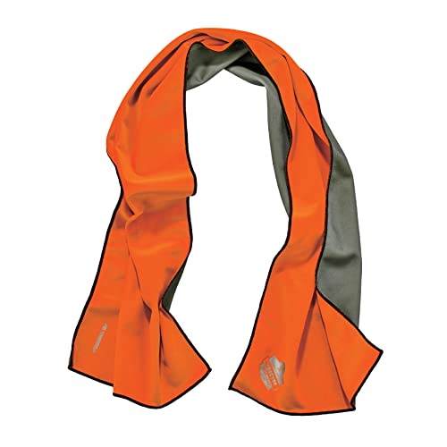 Ergodyne Chill Its 6602MF Cooling Towel, Soft Microfiber Material, UPF 50+,Orange,41" x 9.84" - color: Orange