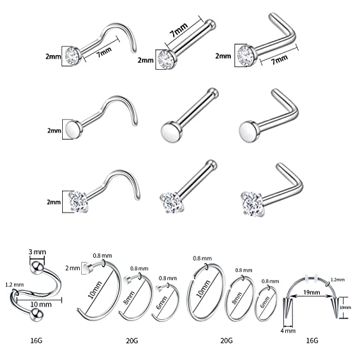A-minusone 84+98+120PCS Body Septum Piercing Kit 14G 16G Tools for Nose Tongue Lip Ear Eyebrow Belly Button Cartilage Tragus Industrial Barbell Helix Daith Piercing Jewelry Clamps - size: 120 Pcs