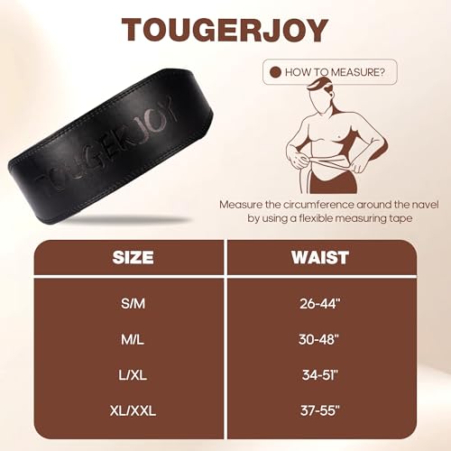 Genuine Leather Weight Lifting Belt for Men Double Prong Power Belt Heavy Duty - Strong, Stabilizing Back Support for Deadlifts, Squats Powerlifting - color: Black, size: L