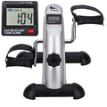 Mini Exercise Bike, himaly Under Desk Bike Pedal Exerciser Portable Foot Cycle Arm & Leg Peddler Machine with LCD Screen Displays - color: Sliver