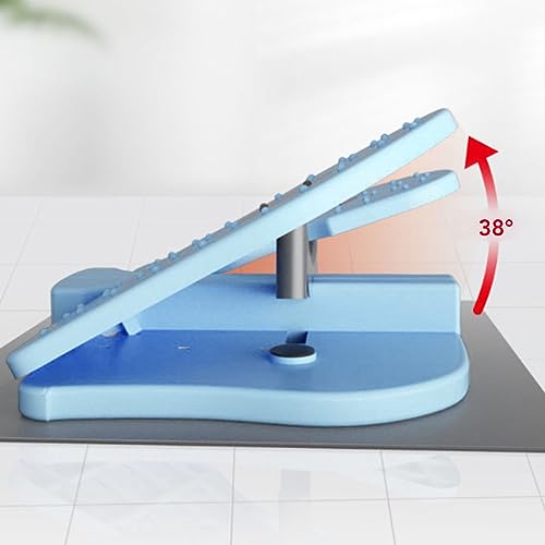 BRRNOO Foot Stepper Machine Mini Stepper Trainer Reinforced Nylon Quiet Folding Under Desk Leg Workout Trainer Ergonomic Design Lightweight Compact for Home Office Use - color: Light Blue