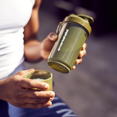 Smartshake O2GO ONE Plastic Protein Shaker Bottle 800 ml | 27 oz - Leakproof Screw-on Lid - BPA Free – Unisex - Navy Blue - color: Navy Blue