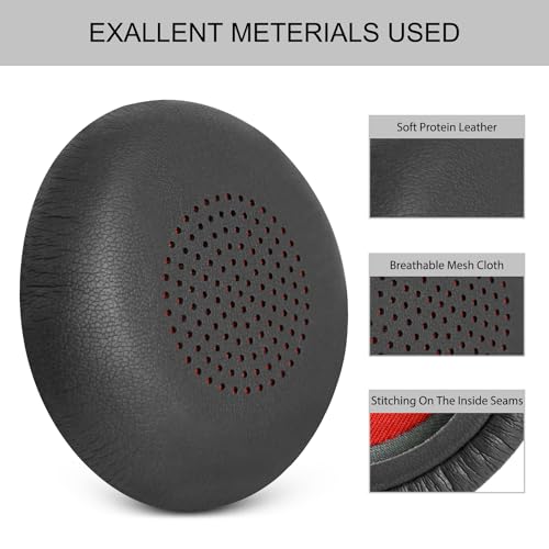 Plantronics Ear Pads Cover - Replacement Cushion Compatible with Poly Voyager Focus UC, Voyager 4210/4220, Focus B825, BlackWire 5200/5210/5220/7225