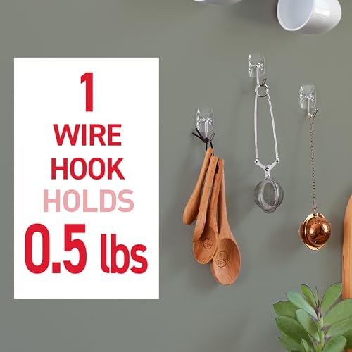 Command Small Clear Wire Toggle Hooks, 10 Wall Hook and 12 Strips, Damage-Free Hanging with Adhesive, Great for Hanging, Organization and Storage, Holds up to 0.5 lb - size: 1 Pack