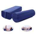 MABOZOO Yoga Bolster Set, Velvet Cover High Density Foam Pillows for Restorative Yoga and Meditation, Rectangular and Cylinder Bolster Pillow Meditation Cushion Pillow For Women Leg - color: Blue