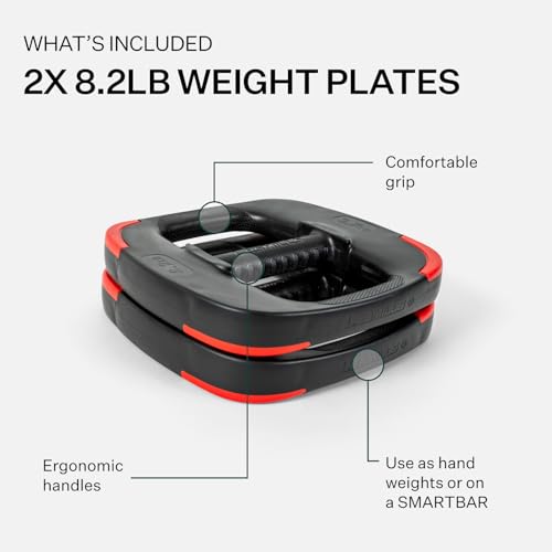 Les Mills™ Dual Purpose Ergonomic Exercise Weight Plates for Total Body Workouts - size: 8.2lbs weight pair