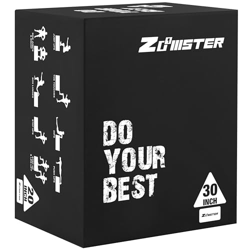 Zoomster 3-in-1 Foam Plyometric Box, Heavy-Duty Soft Plyo Jump Box with 450lbs Capacity, Reinforced Thick PVC & High-Density EPE Foam for Box Jumps, Home Gym, HIIT & Strength Training - size: 20 X 24 X 30inch