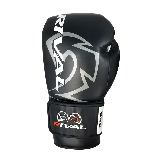 RIVAL Boxing RB2 2.0 Super Bag Gloves, Hook and Loop Closure - High-Density, Multi-Layered Padding, and Breathable Mesh Palm - color: Black, size: Small