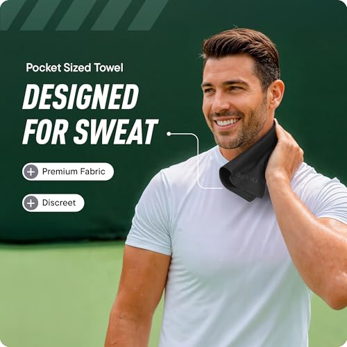 DRYKI Pocket-Sized Sweat Towels - The Original Sweat Absorbing Handkerchiefs - Quick-Dry Microfiber Sweat Rags for Face, Hands, & Body - Men & Women - Gym, Sports, and Work (Greyscale: 5 Pack) - color: *Greyscale