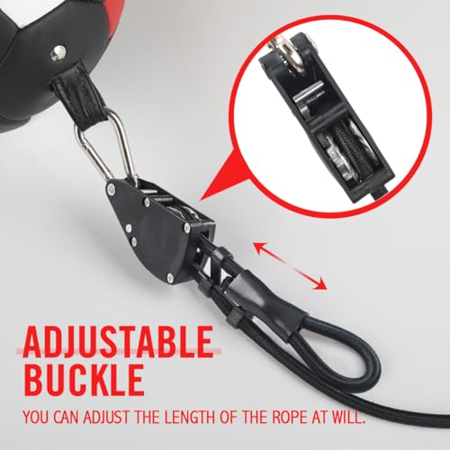 Flex Double End Punching Bag - Bungee Cords w/Special Flex Adjustable System - Durable Bladder Speed Bag - Boxing Training Equipment for Adults - Home Gym Accessories - style: Dual Ball Black
