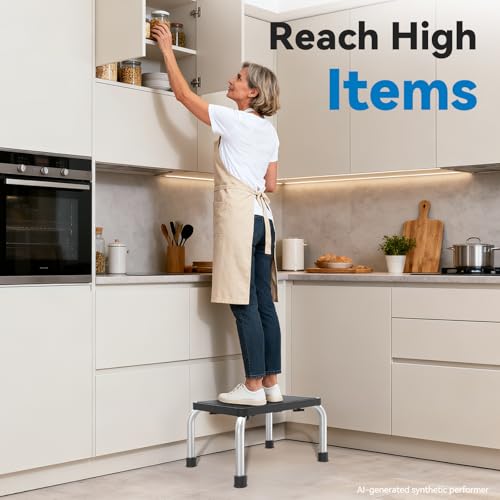 Loyoda Step Stools for Adults with Non-Slip Feet & Platfrom, Lightweight | Heavy-Duty Step Stool, Holds up to 350 lbs – Perfect for Bedroom, Kitchen & Bathroom