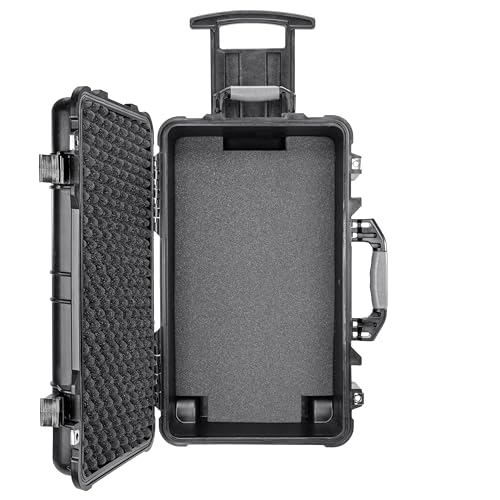 22" Roller Travel Hard Handgun Case Waterproof with Custom Foam Insert