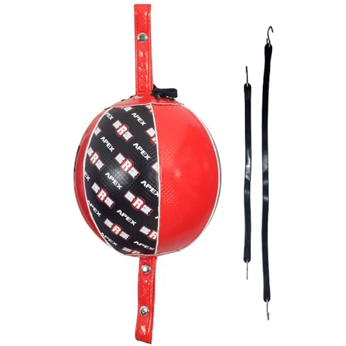 Ringside Apex Boxing Training Double End Bag - color: Red/Black, size: 7 Inch