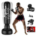 Freestanding Punching Bag for Adults Teens, 69'' Boxing Bag with Stand, Includes Boxing Gloves & Air Pump, Kick Boxing Training Equipment for MMA, Muay Thai, Kickboxing, Fitness for Beginners - color: Black