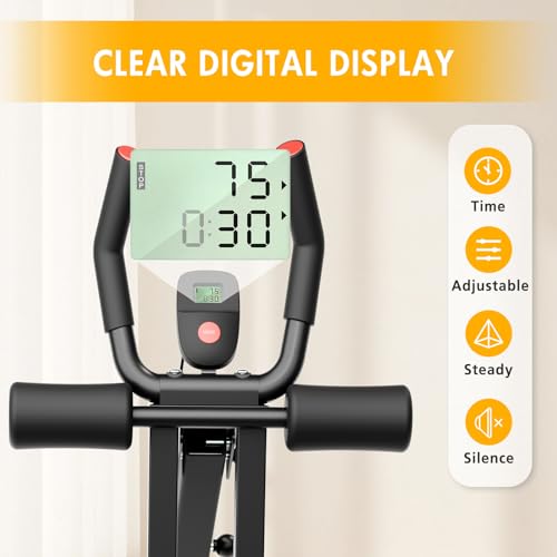 BAOKALER Dual Track Fitness Ab Machine Ab Cruncher, Adjustable Height Waist Trainer, Foldable Home Gym Equipment with 4 Adjustable Resistance Levels and Resistance Bands - size: Single Track