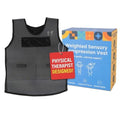 Weighted Compression Vest for Kids – Adjustable Sensory Vest with Removable Weights – Breathable Mesh Lining – Comfortable Fit for Home and Classroom - size: Medium
