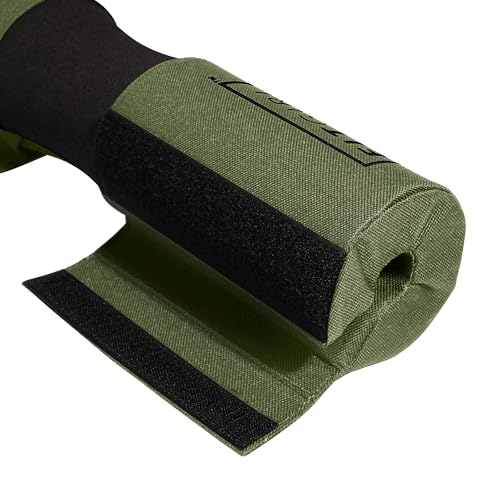 FITGIRL - Squat Pad and Hip Thrust Pad for Leg Day, Barbell Pad Stays in Place Secure, Thick Cushion for Comfortable Squats Lunges Glute Bridges, Olympic Bar and Smith Machine - color: Olive Green (Deluxe)